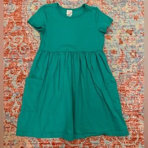 Hanna Andersson Girls Green Dress Size 8 US 130 cm